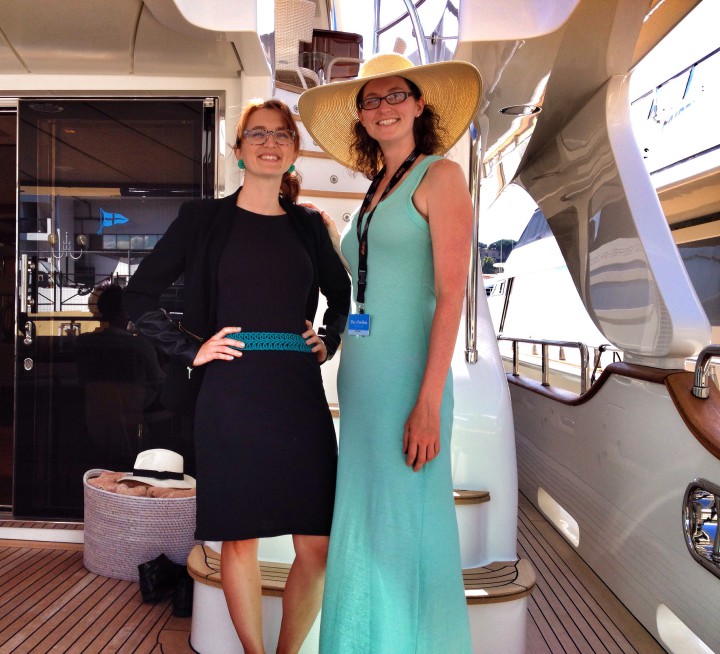 Lela and Katie were invited onto a yacht.