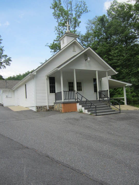 The Trout Creek Baptist Church nestled atop a hill overlooking Highway 107 North is an early stop on the Glenville Area Historical Society 2014 History Tour