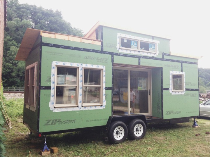 Nanostead is currently constructing Pollard's tiny home. When complete, she plans to display it along Haywood Road in West Asheville.