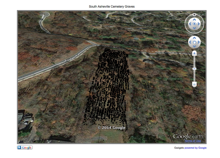 Cemetery website digital map