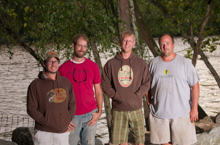 Tube-ocalypse organizers (from left to right) Ben Wiggins, Brennan Splain, Derek Turno, Danny McClinton
