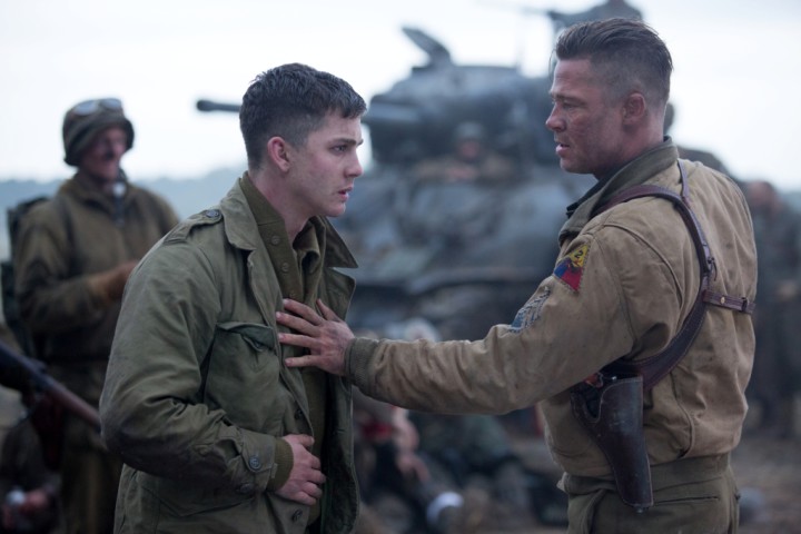 Wardaddy (Brad Pitt) with Norman (Logan Lerman) in Columbia Pictures' FURY.