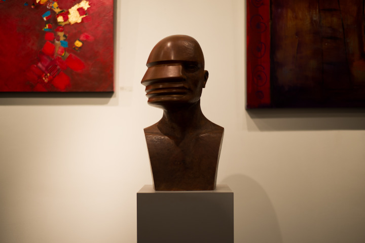"Motion," a bronze casting done by Leonid Siveriver, is displayed at the Artetude Gallery. 