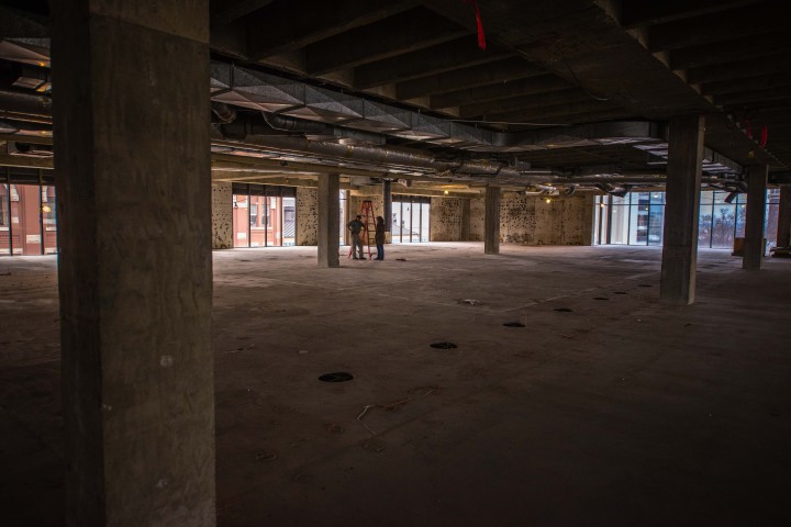 Renovation is underway at the Collider. The space was purchased in 2012 by real estate investor Claire Callen. The building is planned to be renamed the Callen Center.