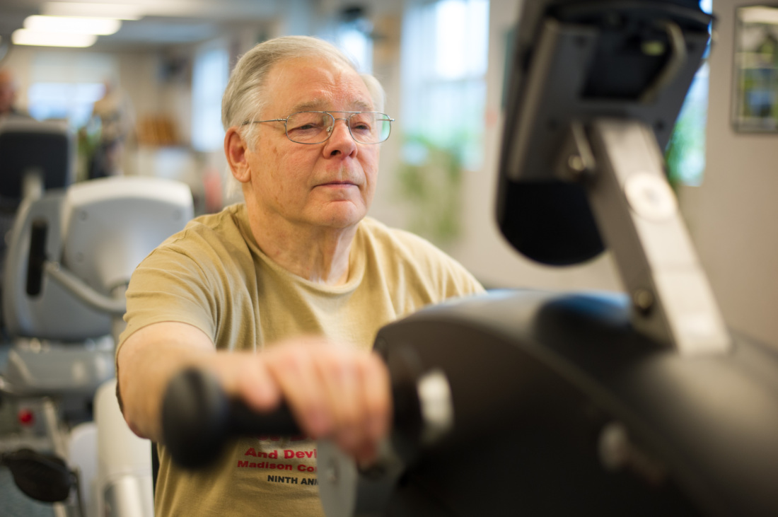 No quitting: Bill Sites is keeping active, riding his bike between 25 and 50 miles every weekend. His doctors tell him every mile helps his heart's strength.