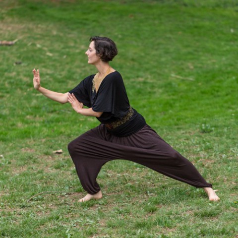 GO WITH THE FLOW: Rosenberg brings together the ancient practices of yoga and qi gong in one flowing class.