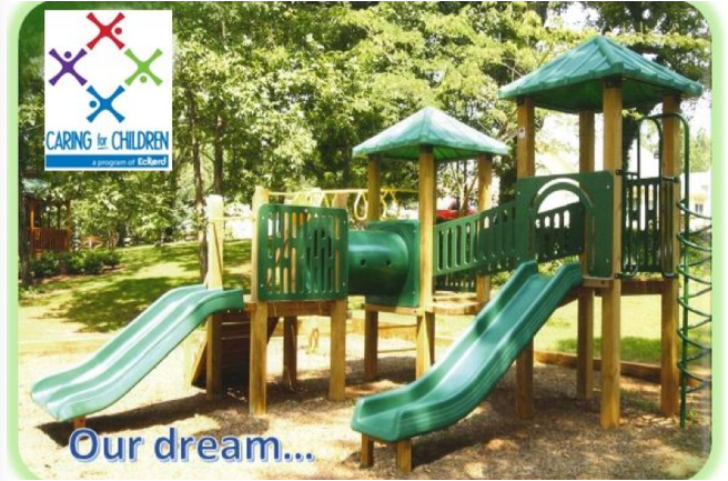 Caring for Children's "dream" playground is pictured here. Photo from the nonprofit's campaign page