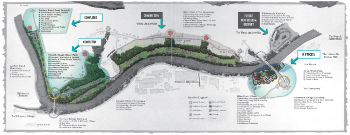 RIVER RUNS THROUGH: Plans to revitalize the area around the river include building greenways, improved infrastructure, and facilitating new development. Map courtesy Riverlink.