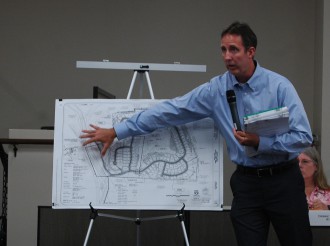 William Buie discusses the current plans for the subdivision Maple Trace.