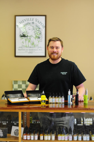 FOR THE LONG HAUL: While the future of the vapor industry is still very much up in the air, Asheville Vapor's Jeremy Ridgeway says he'll continue to promote vapor products "until there are not more cigarettes in the world." Photo courtesy of Asheville Vapor.