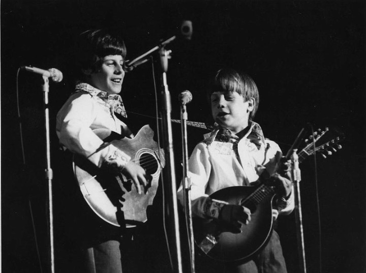 BLUEGRASS BRED: Brothers Don and Marty Lewis of Sons of Ralph, pictured performing at the 1974 Mountain Dance and Folk Festival. Photo courtesy of the Lewis family