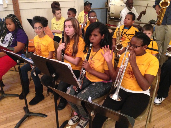 The LEAF in Streets & Schools Delta Jazz Band performing at the second annual African Americans in WNC conference. Photo by Juan Holladay