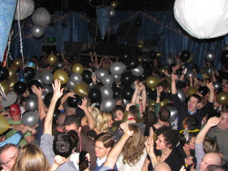 GOOD CHEER: Champagne toasts, midnight balloon drops and dance parties add to the festivities. Photo courtesy of The Grove House