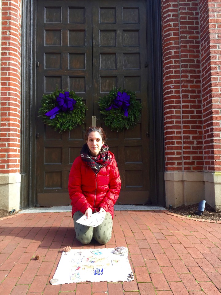 Even after returning to the church Monica Bethelwood (pictured in front of First Presbyterian Church in Asheville) still maintains a spiritual practice informed by the galaxy of traditions she's dabbled in. 