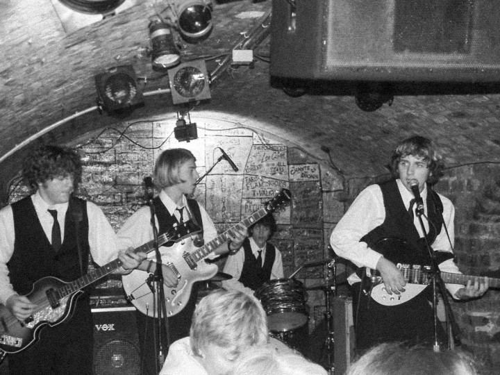 LESSON LEARNED: In the early 2000s, Yesterday's Tomorrow not only covered Beatles' songs, but traveled to The Beatles' hometown, Liverpool, to perform sold-out shows. Photo courtesy of Clay Blair