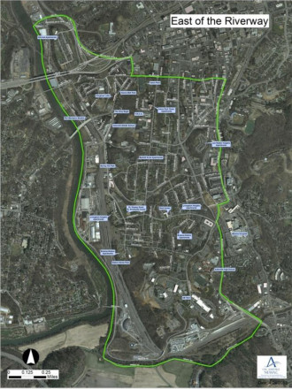 East of Riverway neighborhood. Image provided by City of Asheville