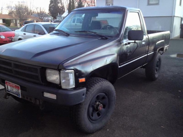 Black Toyota truck similar to missing person Taylor's vehicle. Photo provided by Frederick & Associates