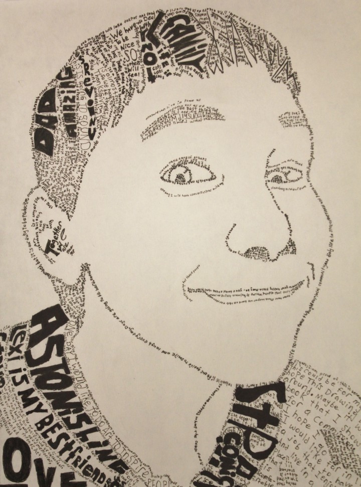 FORM AND MEANING: Frank Gaddy of Valley Springs Middle School used words to create his self-portrait