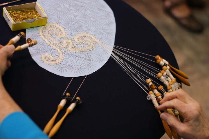 Lace making requires skill, patience and attention to detail. Photo by Diana Gates