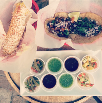 Tacos, elotes & an array of housemade salsas are just some of the items on the menu for Thursday evening, May 5. Photo courtesy of MG Road