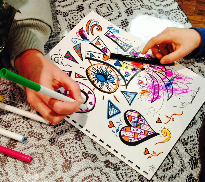THE COLOR OF PLAY: I am Living Loving Laughing coloring journal. Photo by Donna Hollinshead.