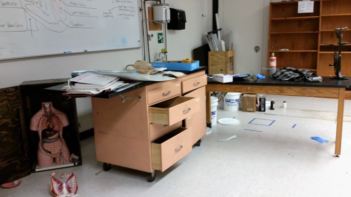 A biology classroom