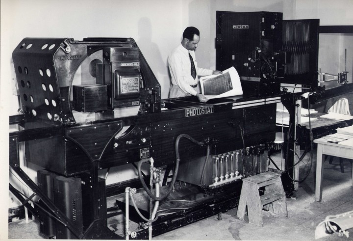  Joe Gray in the photostat room during the 50s. Photo and caption courtesy of NOAA