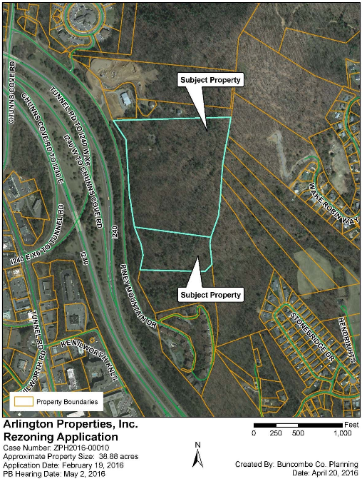 County commissioners unanimously approved a resolution to rezone a parcel of land from R-1 to R-2. Developers will go before the Board of Adjustment to seek approval for plans to build an apartment complex on the lot.