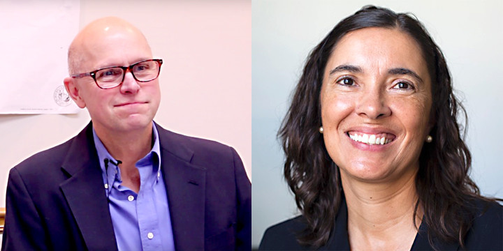 OPPOSING PERSPECTIVES: Retired lieutenant colonel, Jay DeLancy (left) founded Voter Integrity Project in 2011. Anita Earls is executive director at Southern Coalition for Social Justice. 