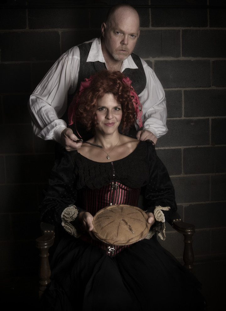 ANOTHER SLICE OF PIE: Asheville Community Theatre is putting on the musical, "Sweeney Todd." Steve Parkin plays the title role, with Christy Montesdeoca as Mrs. Lovett. Photo by Rodney Smith/Tempus Fugit Designs