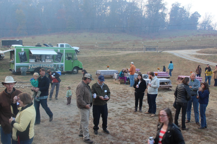Forest lovers mingled at Smith Farms for an event and award ceremony hosted by Root Cause and EcoForesters. Photo by Virginia Daffron