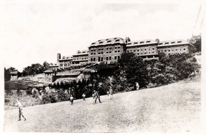 TEE TIME: This photo was used as part of the Grove Park Inn's brochure, circa 1915. Photo courtesy of North Carolina Collection, Pack Memorial Public Library, Asheville, North Carolina