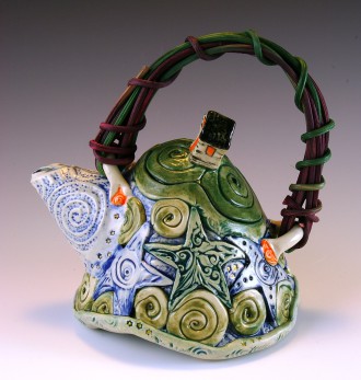 Patti Conner - Greene - Tea For One - clay teapot. Image courtesy of Carlton Gallery