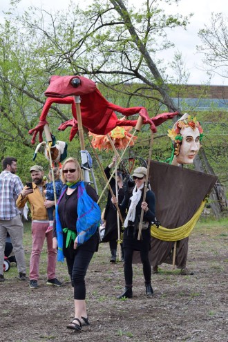 ALL-AGES ACTIVISM: Asheville GreenWorks and RiverLink present the free, family-friendly Earth Day Kid’s Festival at Salvage Station. There, games, faceprinting and stilt walking meet environmental education. Photo courtesy of RiverLink
