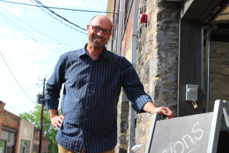 FREE MAN: Chris Joyell, executive director of the Asheville Design Center, says he's excited to move forward on temporary plans for the Haywood Street site while the city selects a designer to develop a long-term recommendation. Photo by Virginia Daffron