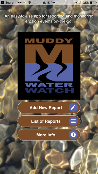 Environmental nonprofit MountainTrue partnered with local software developers at Shiny Creek to create an easy-to-use smartphone app that allows members of the public to report water quality problems when and where they spot them. Image courtesy of Shiny Creek