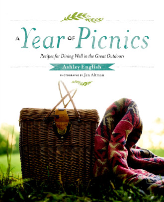 ALL YEAR LONG: A Year of Picnics author Ashley English says being prepared is the best way to make sure you can eat outdoors whenever the mood strikes. In her family vehicle, English keeps a basket stocked with enamelware plates, cloth napkins, flatware and other important items. Photo by Jen Altman, reprinted from A Year in Picnics by arrangement with Roost Books