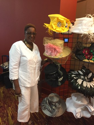 BOLD AND BEAUTIFUL:  At Ianodell’s, hat-lovers can shop the latest trends and purchase a hat for any occasion. This spring, bright colors and decorations were popular, owner Sandra Suber says. Photo by Molly Horak