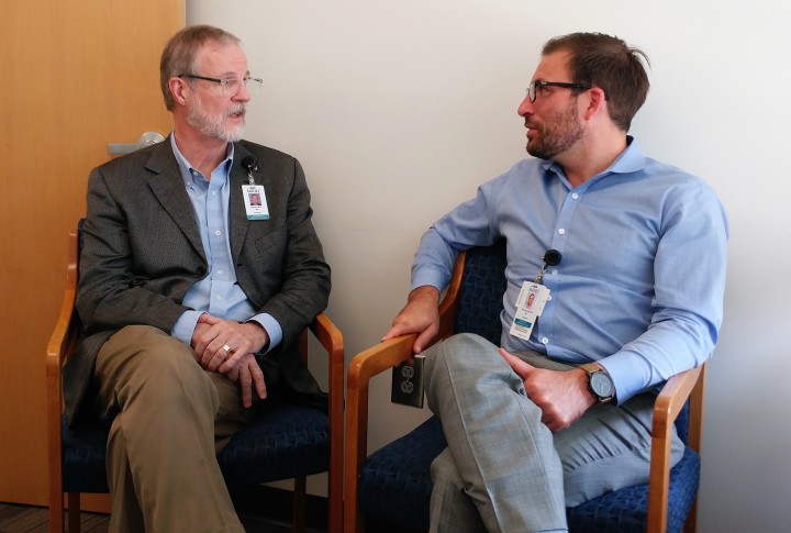 Dr. Steve Buie and Dr.  Thomas Campbell, a first-year psychiatric resident.