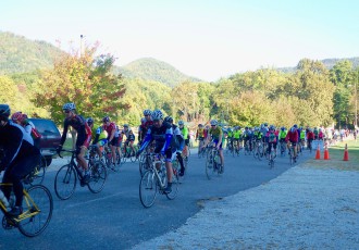 FOLIAGE AND FITNESS: The Tour de Leaves takes riders through Polk County on the first Sunday in October. Photo courtesy of the Tour de Leaves