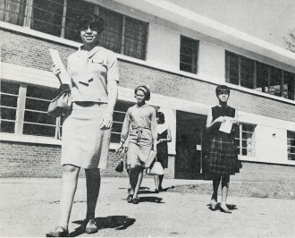 HIGHER LEARNING: In the era of segregation, some public schools for African-American children only went to eighth grade. Asheville’s Allen High School, a private boarding school founded in 1887 and accredited in 1924, served “girls of all races who desire an academic curriculum in the liberal arts,” according to a 1968 brochure that included this photo. It was one option for non-white students who wished to further their education. Photo courtesy of North Carolina Collection, Pack Memorial Public Library, Asheville