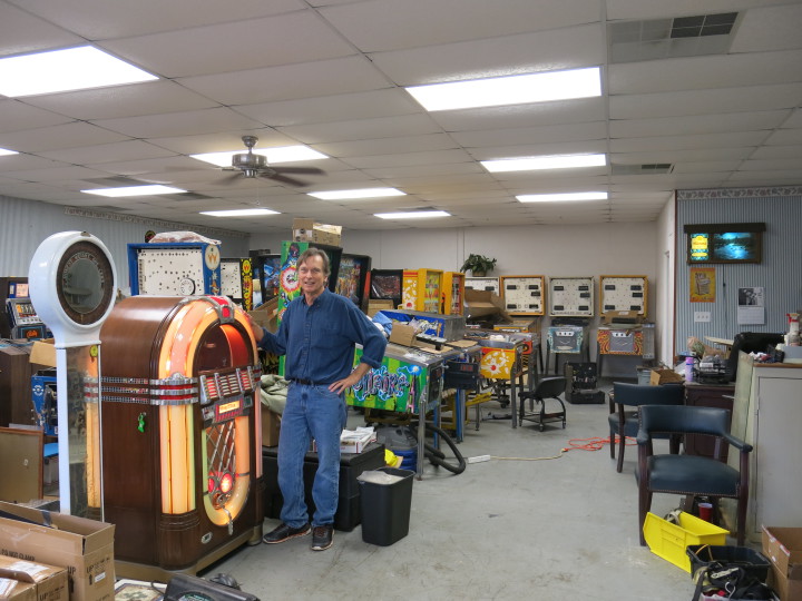 ONE MORE SONG: When Ms. Pac-Man came onto the scene in the early '80s, so too did Don Frederick. He's been working on coin operated machines ever since. Photo by Thomas Calder 