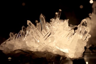 CLEAR PATH: Greg Turner travels to South America to procure mineral specimens at the source, such as this "Lemurian" quartz from Columbia on display at Cornerstone. Photo by Carolyn Morrisroe
