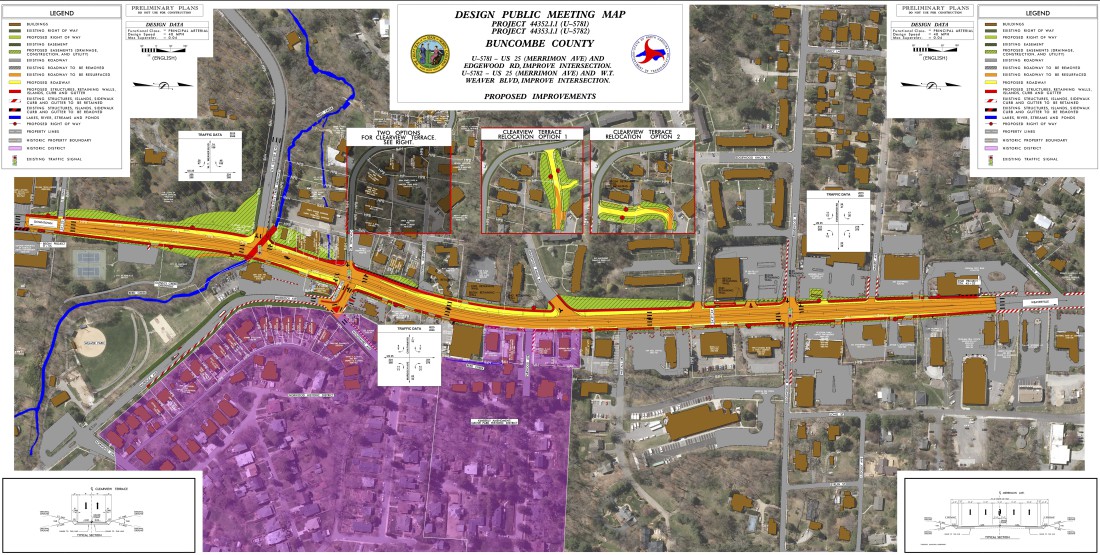 Map of the proposed project. Graphic provided by NCDOT
