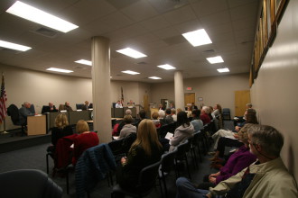 HIGH TRAFFIC: Several Buncombe County residents addressed the Buncombe County Planning Board on Feb. 19 during the public comment period of the meeting. Photo by David Floyd