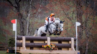 The eventing competition includes dressage, cross country (shown here) and stadium jumping.  Photo courtesy of Tryon International Equestrian Center