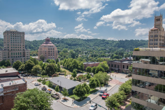 CLASSIC ASHEVILLE: Jack Thomson, executive director of the Preservation Society of Asheville and Buncombe County, calls City Hall and other art deco structures from the 1920s “the evocative expression of architecture in downtown Asheville.”