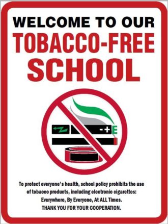 Buncombe County Schools tobacco-free signage