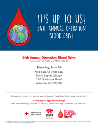 Red Cross blood drive flyer