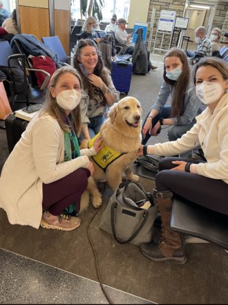 Therapy dog at Asheville Regional Airport